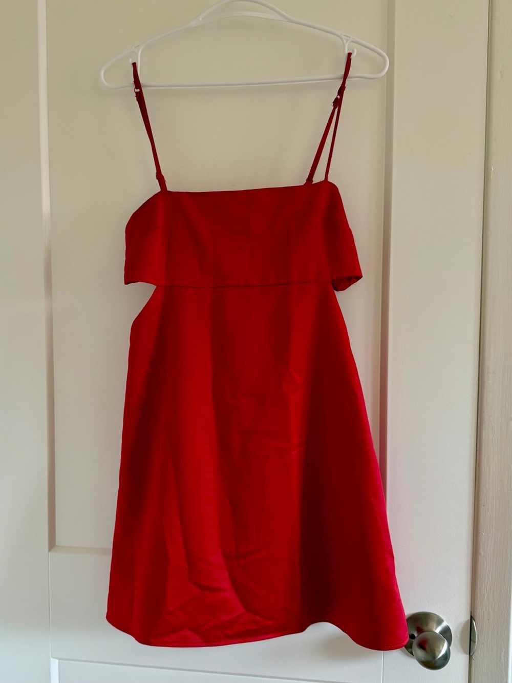 MORE TO COME Tanya Cut-out Mini Dress, red size medium (REVOLVE)